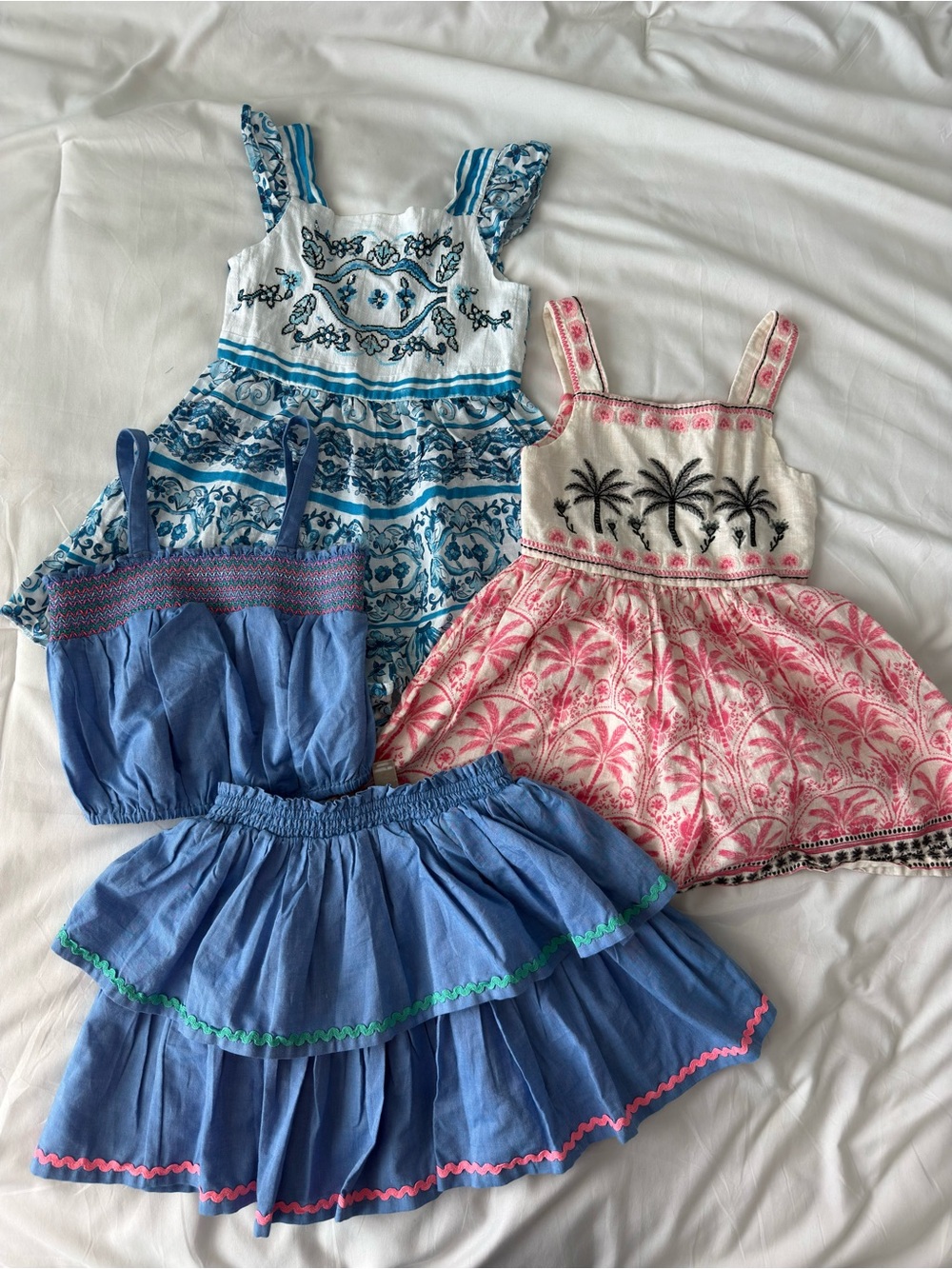Monsoon Boho Cotton Outfit Bundle size 6 Years Romper Matching Set Boho Beach
